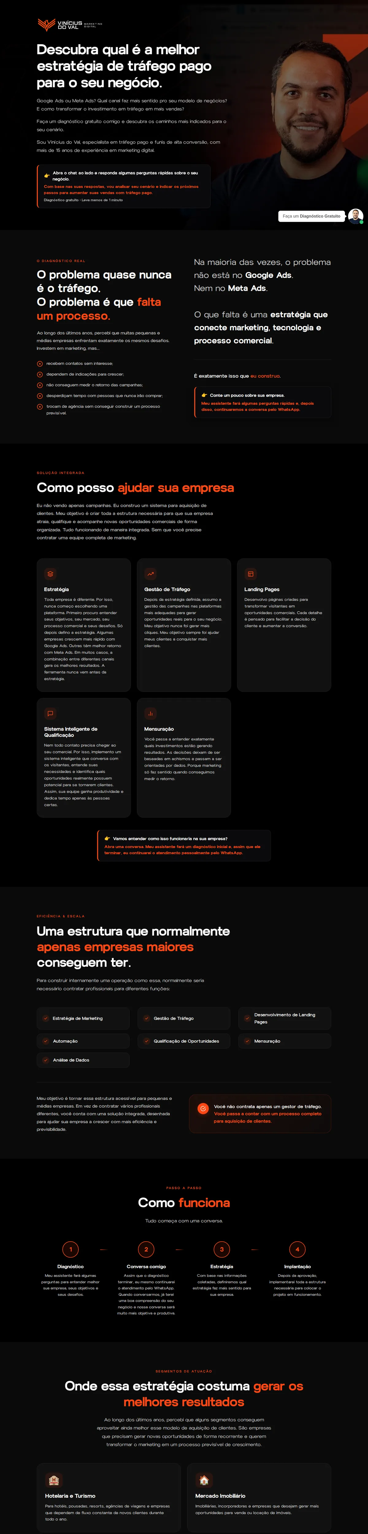 Site criado pela reZeta Sites para Vinícius do Val